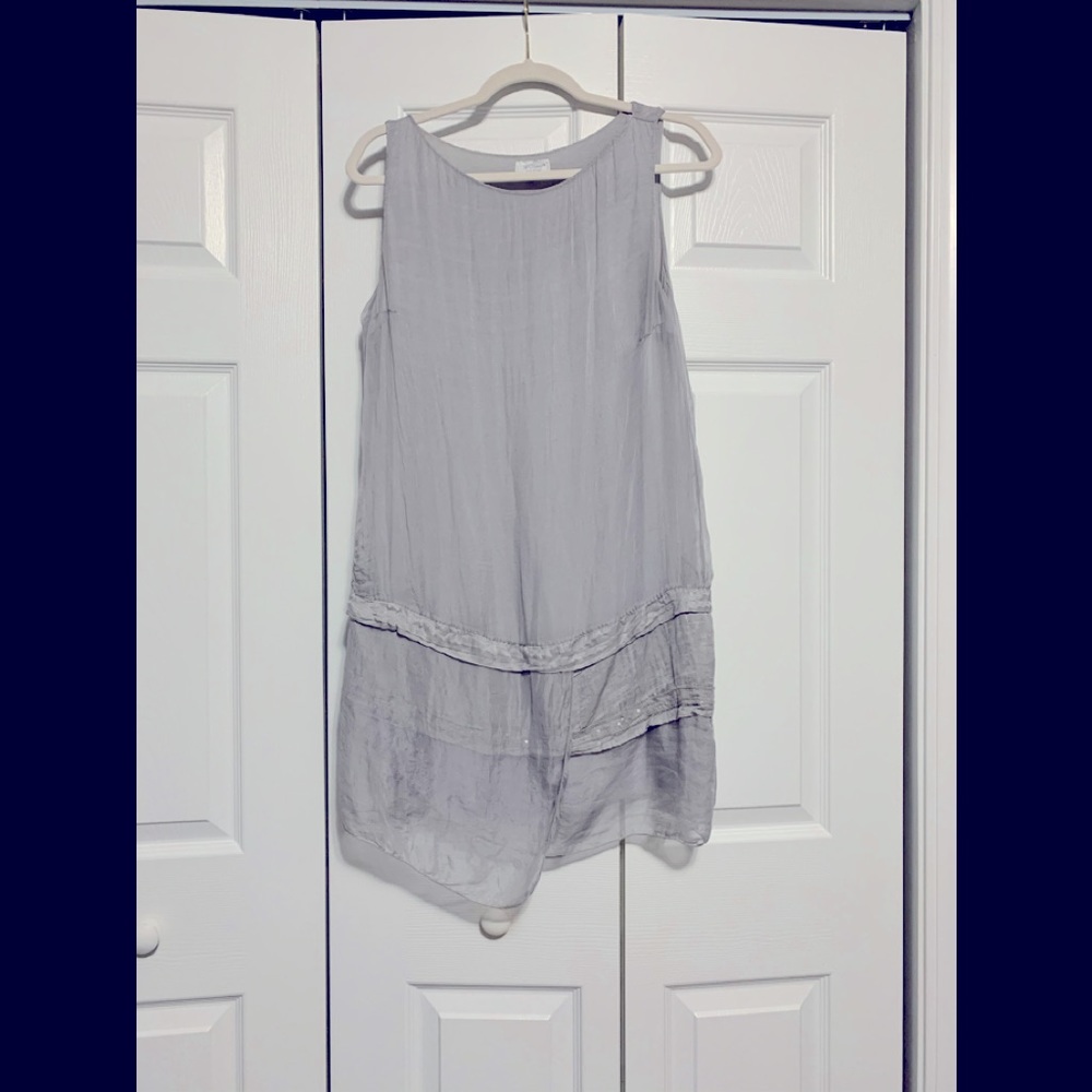 Silk gray dress